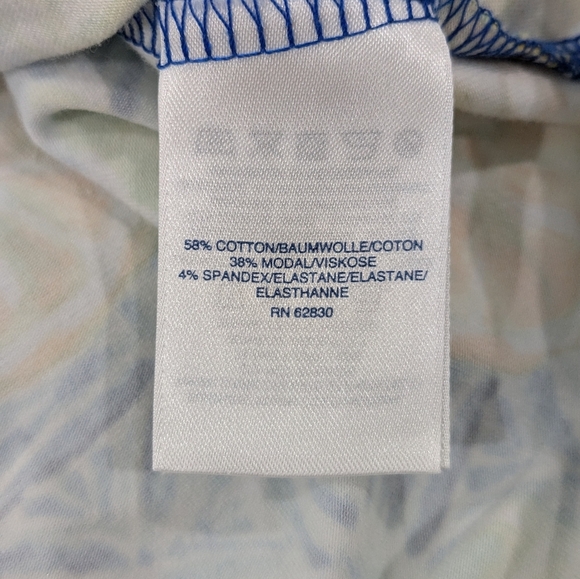 Land's End Orange Blue Lemon Limes Dress Short Sleeve Pockets Summer Tee Plus 18 - Picture 9 of 10